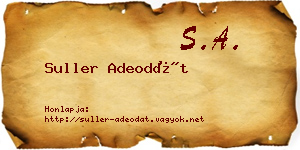Suller Adeodát névjegykártya